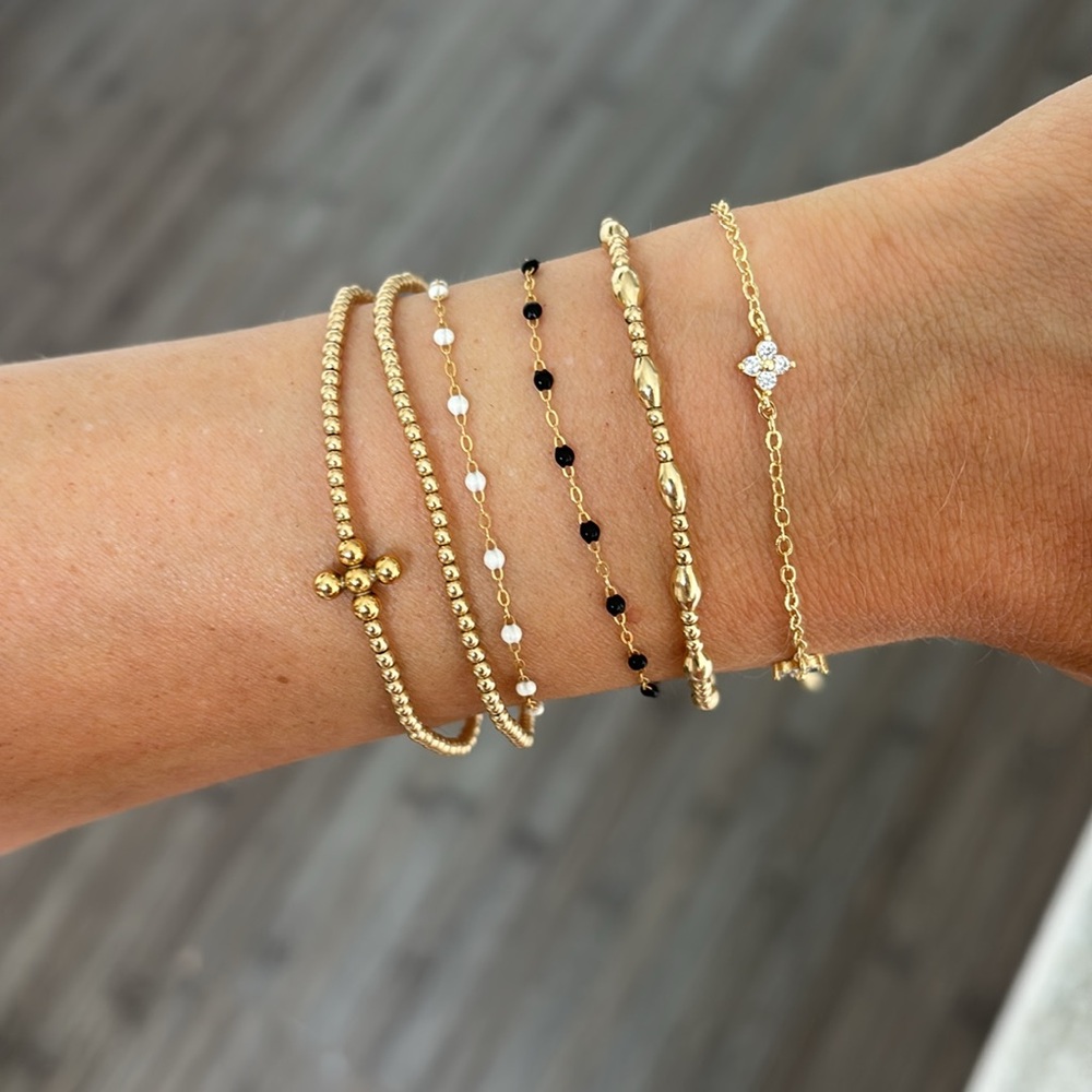 sterling silver plated gold Dainty adjustable bracelet delicate